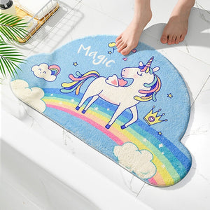 Magical Unicorn Soft Bathroom Mat Collection-Enchanted peach