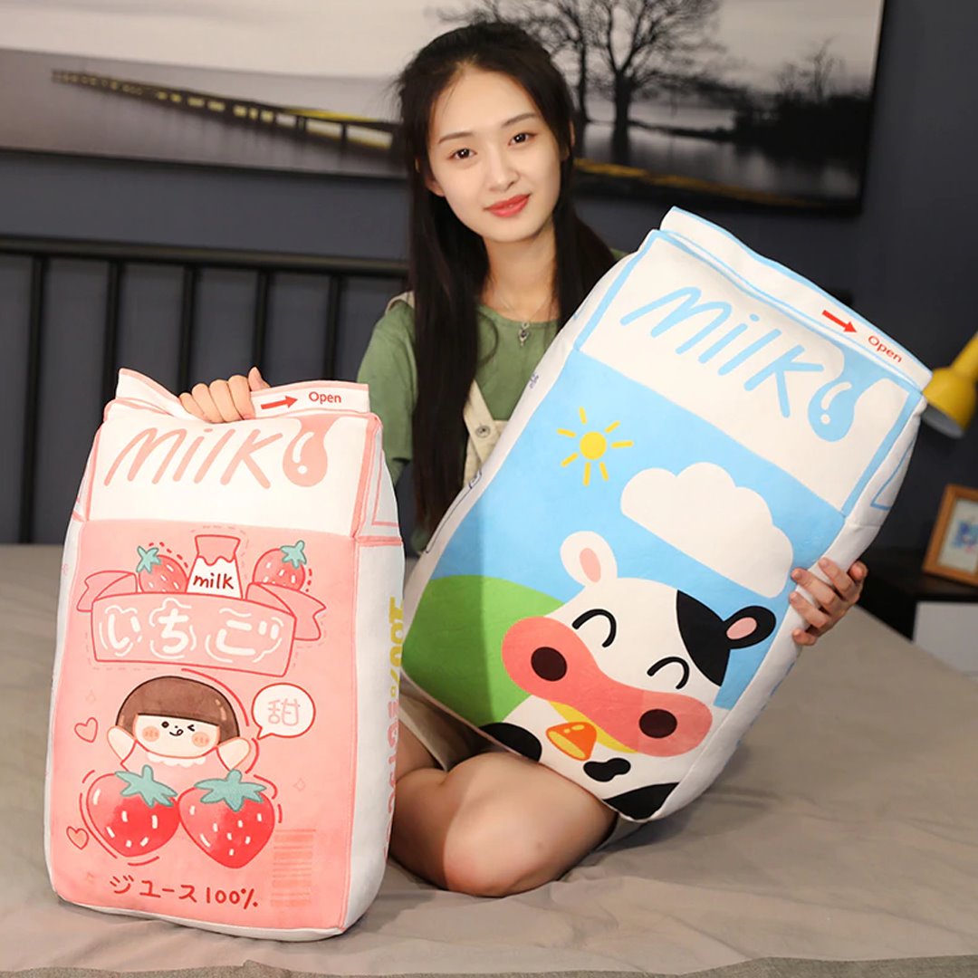 Milk Carton Plush-Enchanted peach