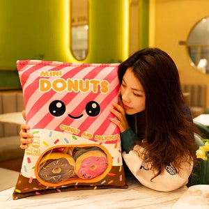 Mini Donuts Candy Bag Plushies-Enchanted peach