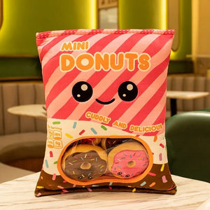 Mini Donuts Candy Bag Plushies-Enchanted peach