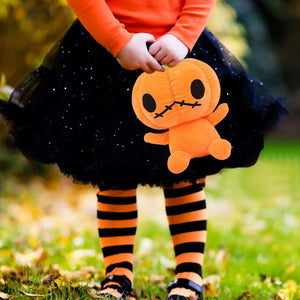 Mini Halloween Pumpkid Plushie-Enchanted peach