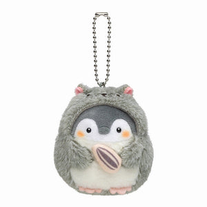 Mini Kawaii Chubby Penguin Hamster Keyring Pendant-Enchanted peach