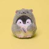 Mini Kawaii Chubby Penguin Hamster Keyring Pendant-Enchanted peach