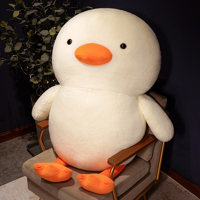 Mochi the Cute White Duckling Plushie-Enchanted peach