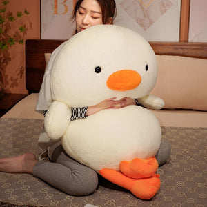 Mochi the Cute White Duckling Plushie-Enchanted peach