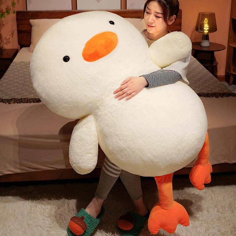 Mochi the Cute White Duckling Plushie-Enchanted peach