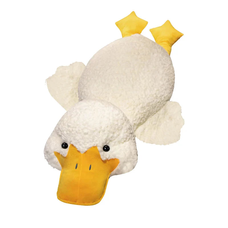 Molly the Giant Fluffy White Duck Plushie-Enchanted peach