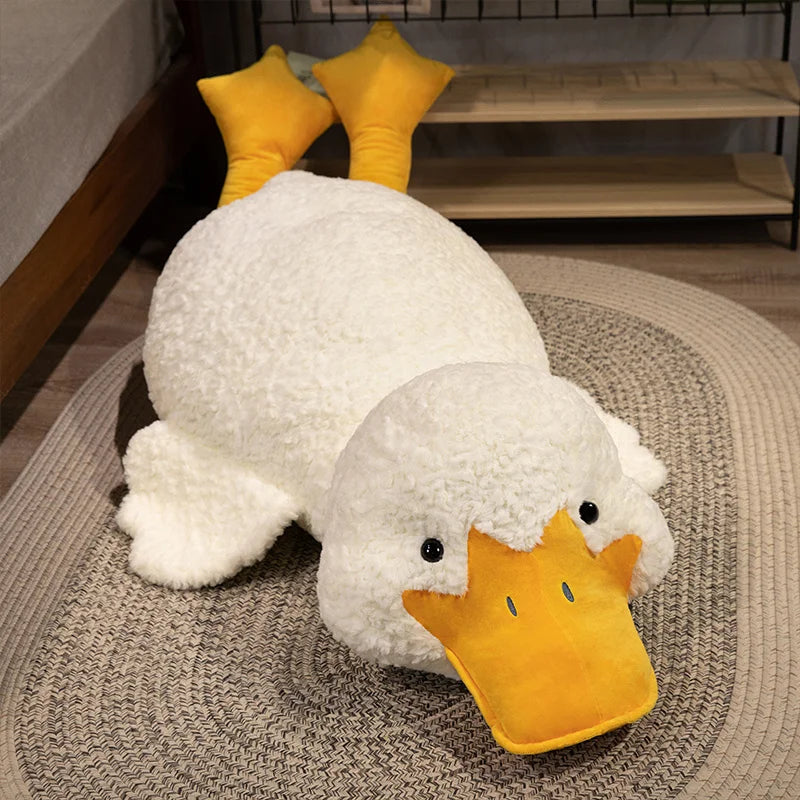 Molly the Giant Fluffy White Duck Plushie-Enchanted peach