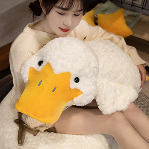 Molly the Giant Fluffy White Duck Plushie-Enchanted peach