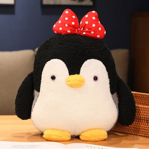 Mumble and Frosty the Fluffy Penguin Plushie-Enchanted peach