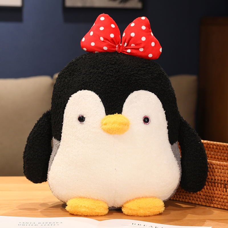 Mumble and Frosty the Fluffy Penguin Plushie-Enchanted peach