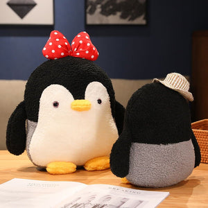 Mumble and Frosty the Fluffy Penguin Plushie-Enchanted peach