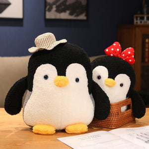 Mumble and Frosty the Fluffy Penguin Plushie-Enchanted peach