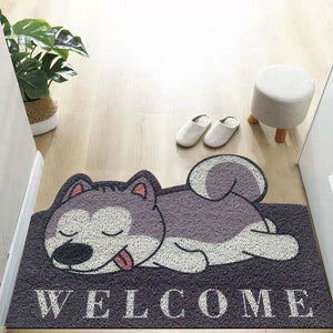 My Cute Animal Shape Floor Mat-Enchanted peach