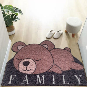 My Cute Animal Shape Floor Mat-Enchanted peach