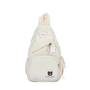 Myron Bear Colour Block Mini Backpack-Enchanted peach