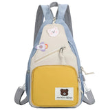 Myron Bear Colour Block Mini Backpack-Enchanted peach