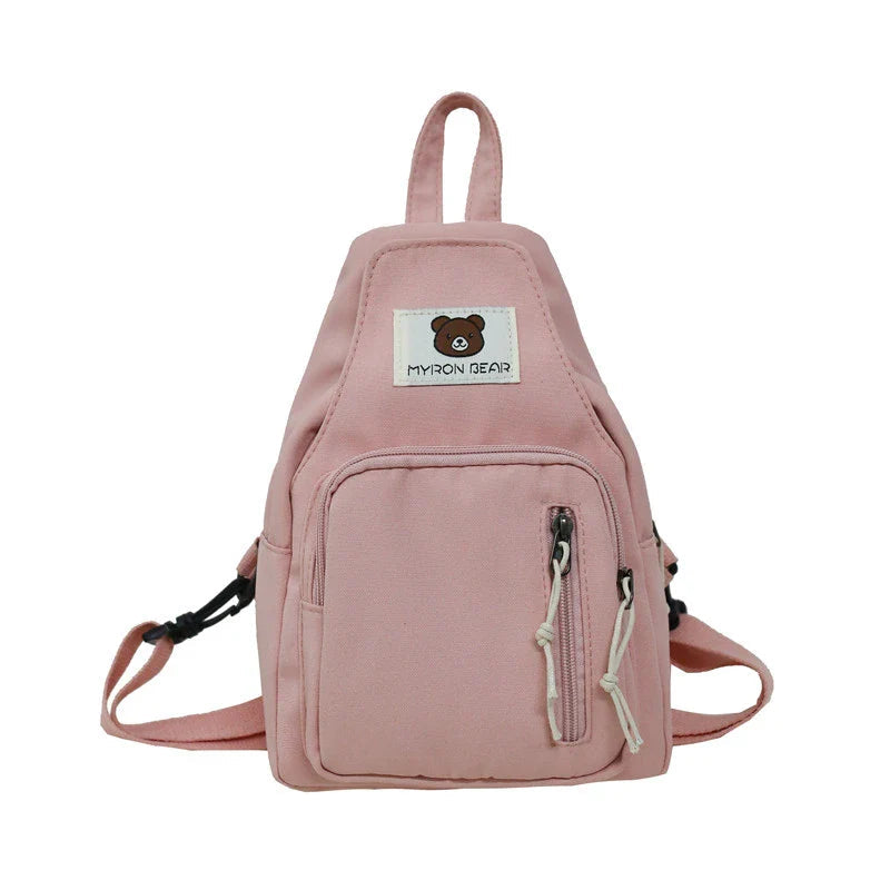 Myron Bear Mini Backpack-Enchanted peach