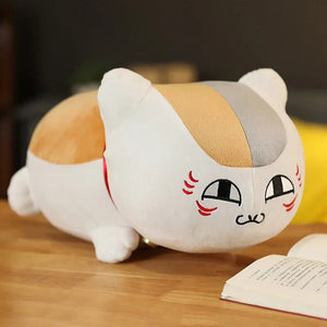 Natsume Yuujinchou Nyanko Cat White Black Plushie-Enchanted peach