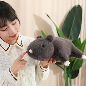 Nibbles the Black Rat Plush-Enchanted peach