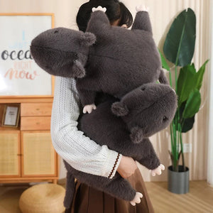 Nibbles the Black Rat Plush-Enchanted peach