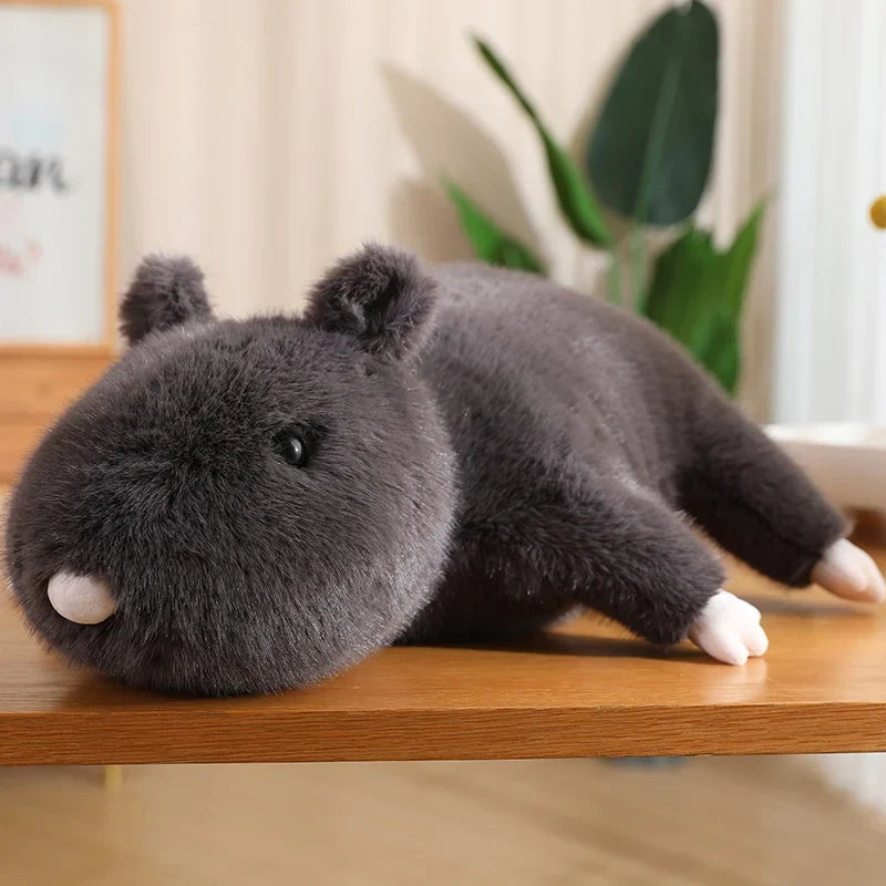 Nibbles the Black Rat Plush-Enchanted peach