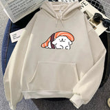 Nigiri Sushi Luckie the Dog Unisex Hoodie-Enchanted peach