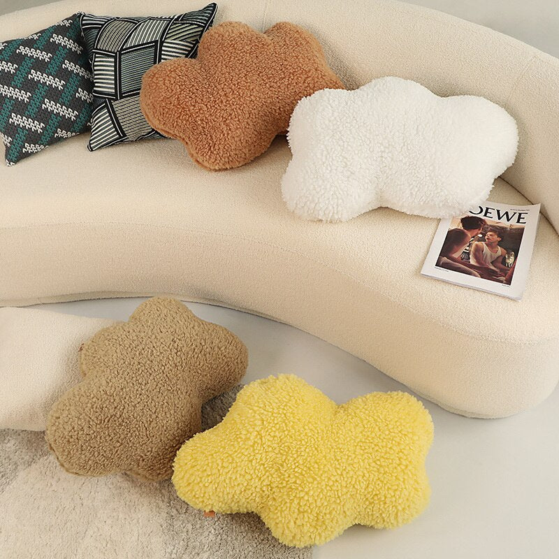 Nordic Fluffy Cloud Plushie Pillow-Enchanted peach