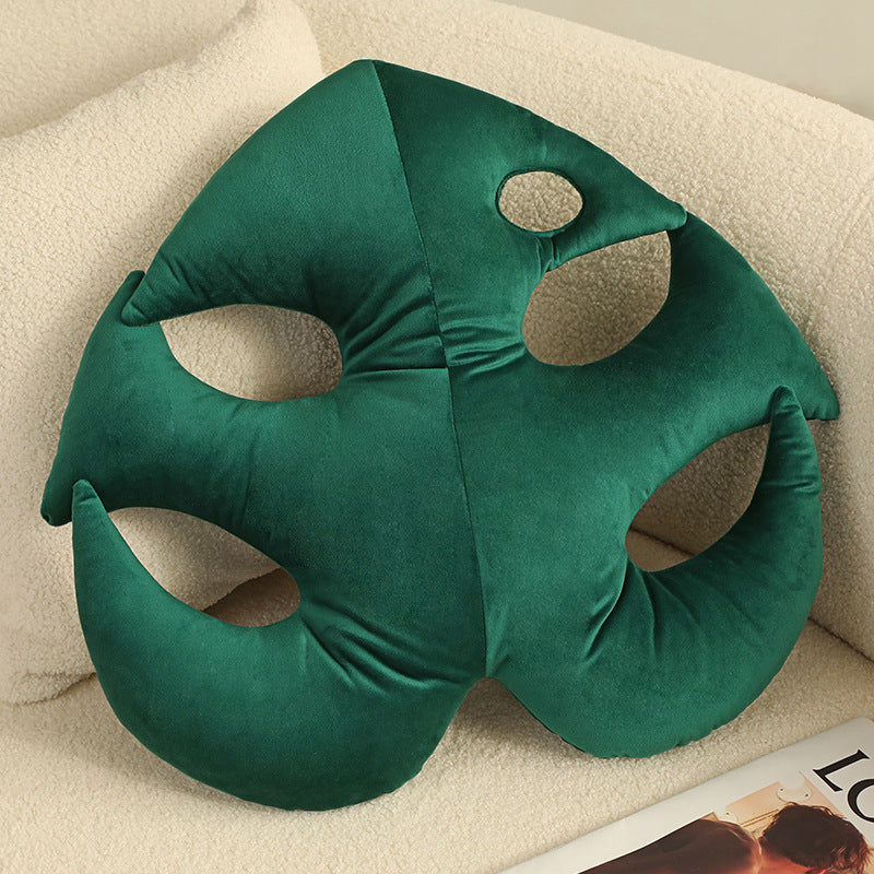 Nordic Green Lifelike Leaf Plushies Pillow-Enchanted peach