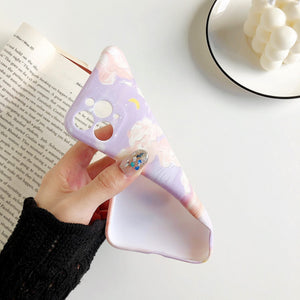 Nostalgic Lilac Dreamy Clouds iPhone Case-Enchanted peach