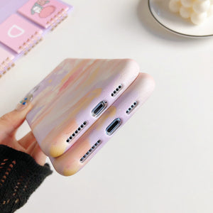 Nostalgic Lilac Dreamy Clouds iPhone Case-Enchanted peach