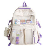 Nylon Study Besties Backpack-Enchanted peach