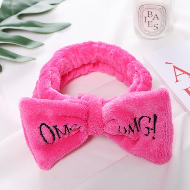 OMG Bow Headband-Enchanted peach