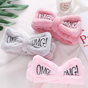 OMG Bow Headband-Enchanted peach