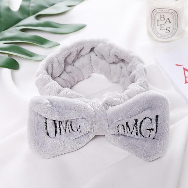 OMG Bow Headband-Enchanted peach