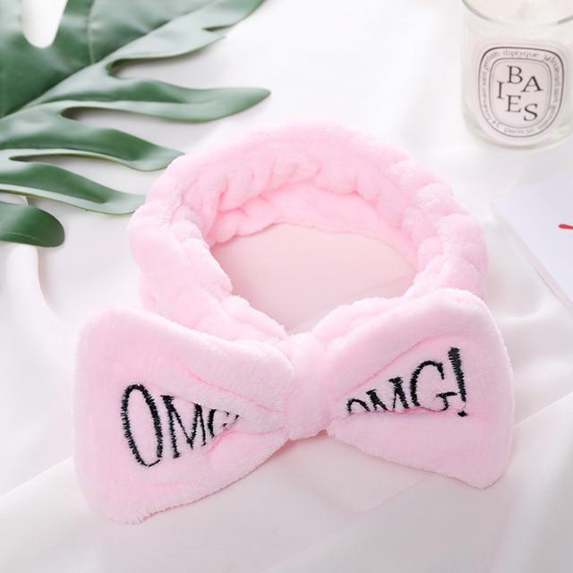 OMG Bow Headband-Enchanted peach