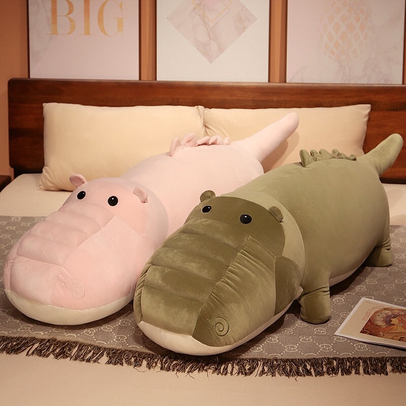 Odin & Narla the Soft Crocodile Plushies-Enchanted peach