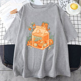 Orange Juice Kawaii Unisex Tee-Enchanted peach