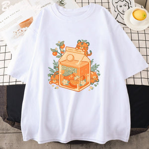 Orange Juice Kawaii Unisex Tee-Enchanted peach