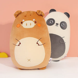 Pancake shaped Wild Animals Plushie Collection-Enchanted peach