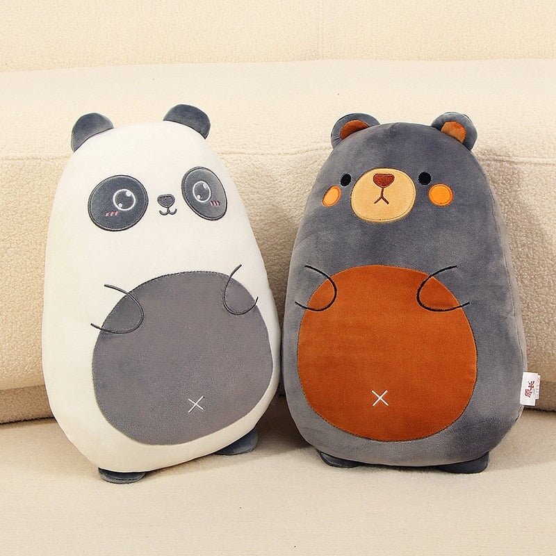 Pancake shaped Wild Animals Plushie Collection-Enchanted peach