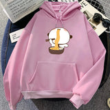 Panda Eating Ramen Unisex Hoodie-Enchanted peach