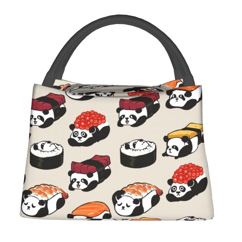 Panda Sushi Japanese Kawaii Lunch Bag-Enchanted peach