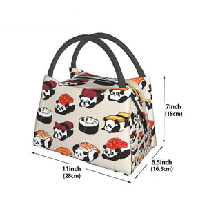 Panda Sushi Japanese Kawaii Lunch Bag-Enchanted peach