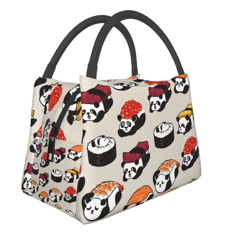 Panda Sushi Japanese Kawaii Lunch Bag-Enchanted peach