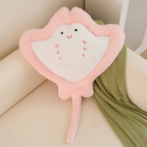 Pastel Manta Sting Ray Plush-Enchanted peach