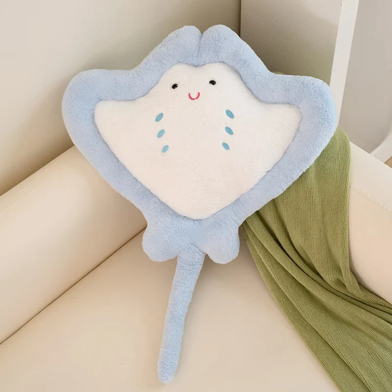 Pastel Manta Sting Ray Plush-Enchanted peach