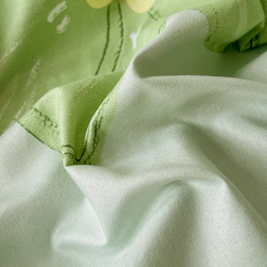 Pastel Mint Green Floral Bedsheet Only-Enchanted peach