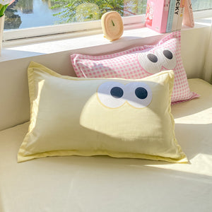 Pastel Pink Googly Eyes Bedding Set Collection-Enchanted peach