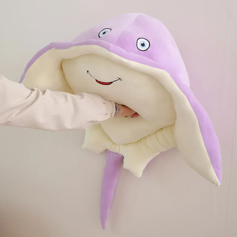 Pastel Purple Blue Stingray Plushies-Enchanted peach